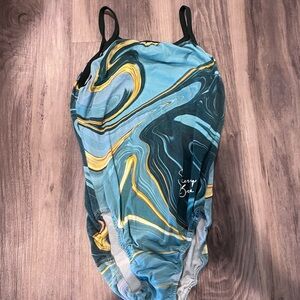 Salute Swirl Print leotard